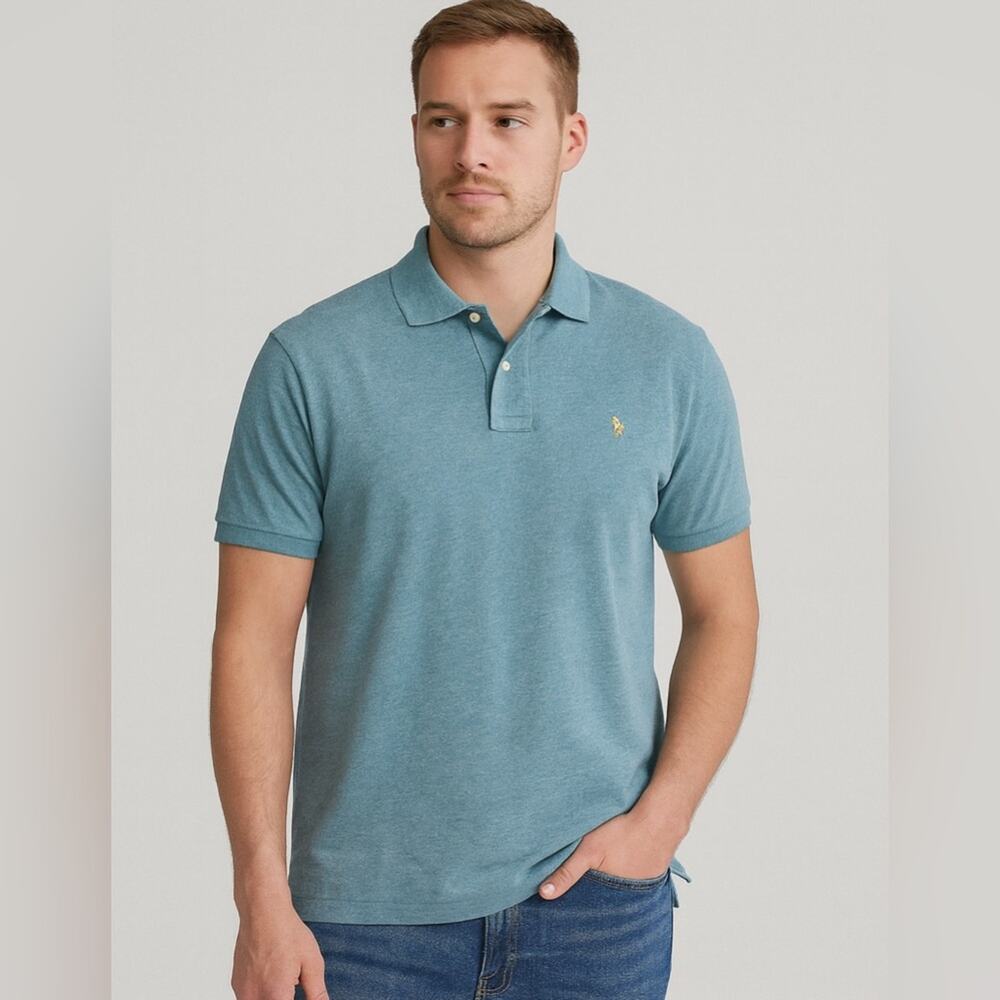 Polo Ralph Lauren Men’s Classic Fit Heather Blue Polo Shirt | Size XL